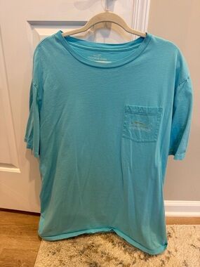 Vineyard Vines Men’s Short Sleeve T-Shirt Size 2XL Turquoise Blue Pullover Fish
